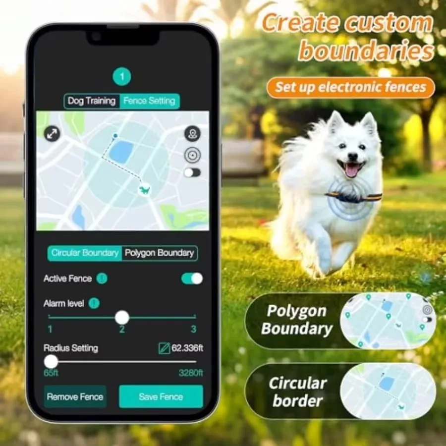FurStarWireless GPS Dog Fence Collar 4G Smart Tracker With Geo-Fence Free APP History Route IP67 Waterproof 500mAh Battery No Su