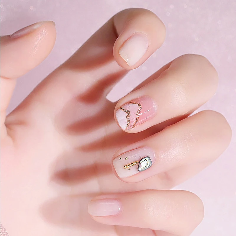 UNO JYJ esmalte de Gel Base de goma desnuda, barniz semipermanente UV, manicura, capa Base de uñas Natural, 7 colores, Base Gellac