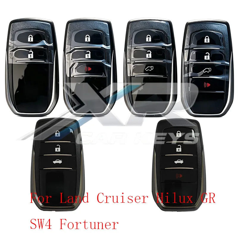 Replacement Smart Card Car Key Shell Fob Fit For HILUX SW4 FORTUNER LandCruiser 0010 0182 0020 2110 KD/VVDI Board Remote Shell