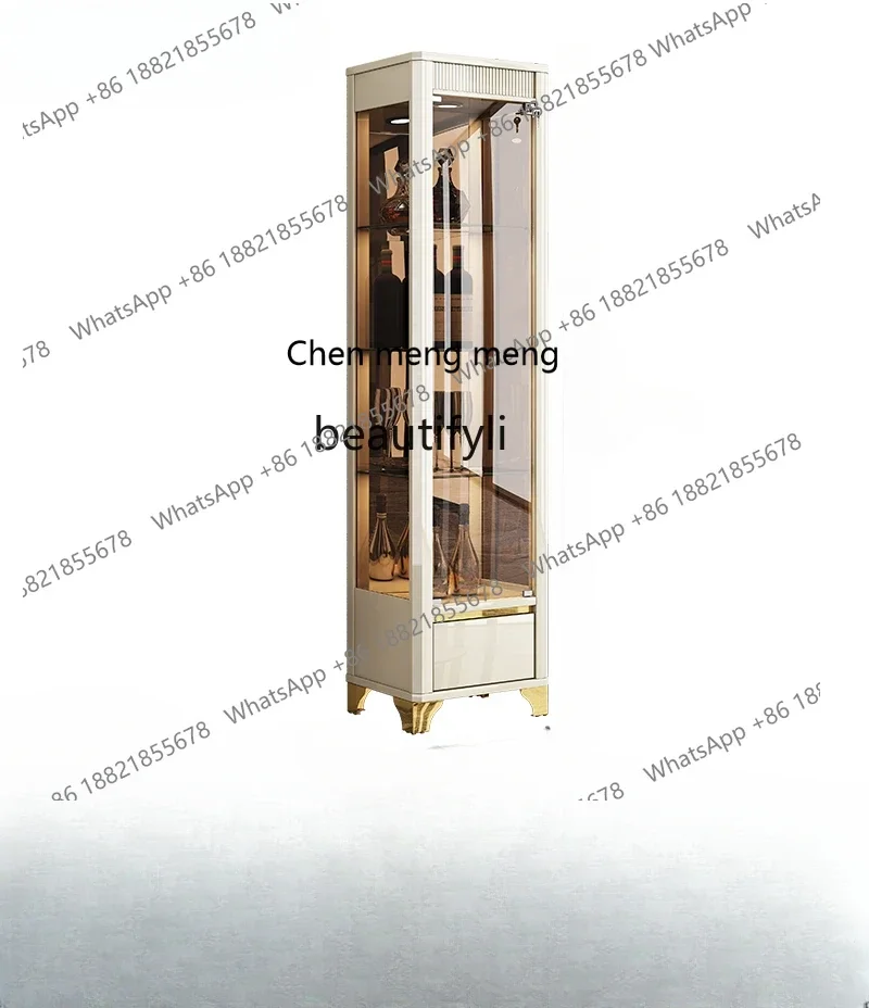 cc182l Living Room Light Luxury High-End Wine Cabinet Small Apartment Glass Door Display Cabinet Side Cabinet Wall Clothes Close