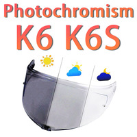 Photochromic K6S Shield Visor Lenses for AGV K6 Visor Full Face Viseira Capacete Racing Helmet Parts