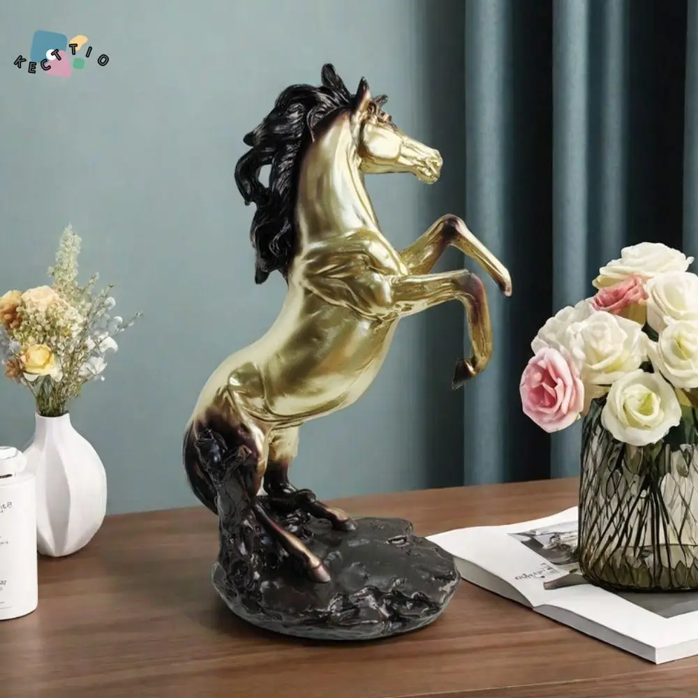 

Ремесла, украшение в виде лошади из смолы, художественная современная скульптура животного, ремесленная креативная миниатюра, фигурка, ТВ-шкаф
