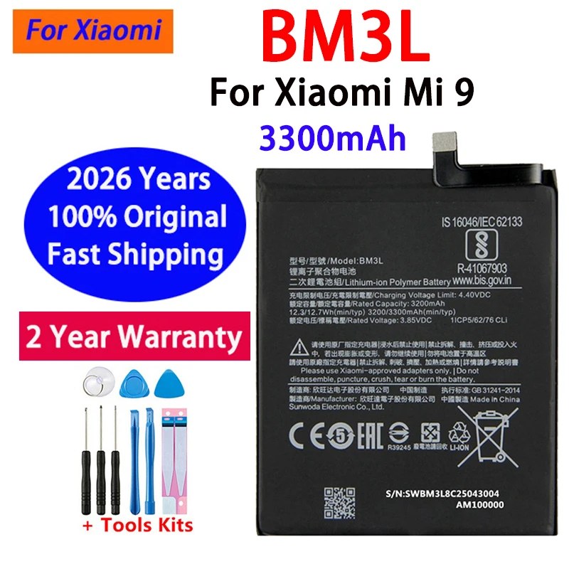 Baterías 100% originales BM4N BM4M BM4X BM4Y BM55 BP42 BM59 BM58 para Xiaomi Mi 8 9 10 11 11i 11T Ultra SE Lite A3 Mix4 5G 2