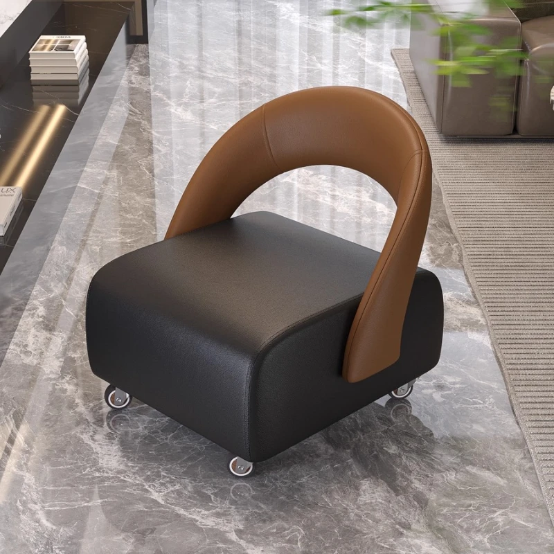 غرفة معيشة Yoyo Stool مع مسند ظهر بعجلة عالمية كرسي ترفيهي فردي كراسي غرفة المعيشة أثاث منزلي كرسي أريكة كسول