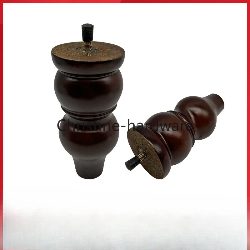 4pcs 15cm European Style Furniture Leg Solid Wood Sofa Legs Replacement Feet Fittings Coffee Table TV Cabinet Wooden Legs