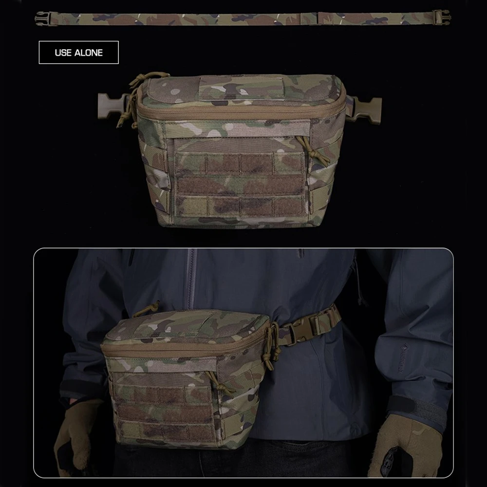 Riñonera táctica MOLLE Airsoft – Ajustable y compacta - imagen 3