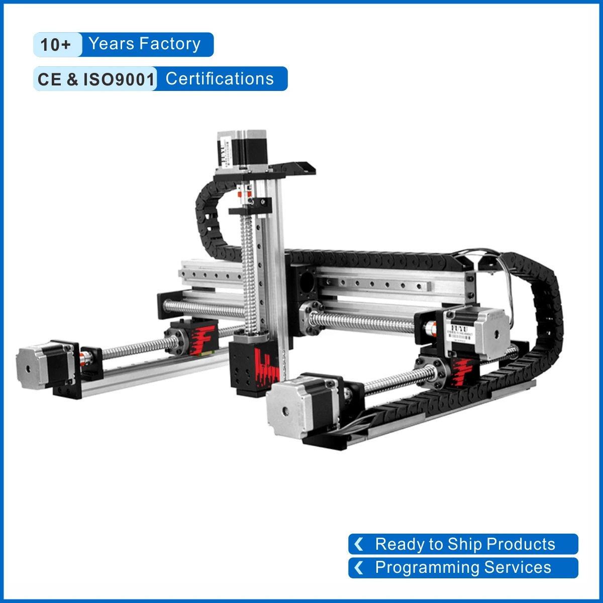 FUYU Gantry Robot XYZ Stage CNC Router Motorized 3 Axis Table Linear Motion Ball Screw Guide Rail With Stepper Motor