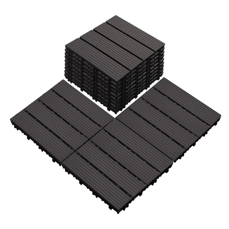 30cm x 30cm square flat plastic floor tiles waterproof wear-resistant splicing home renovation decor mats for easy installation