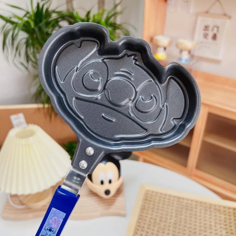 Disney Mickey Minnie Anime Cute Egg Pan Non-stick Retangle Frying Pan With Anti Scalding Handle Induction Gift