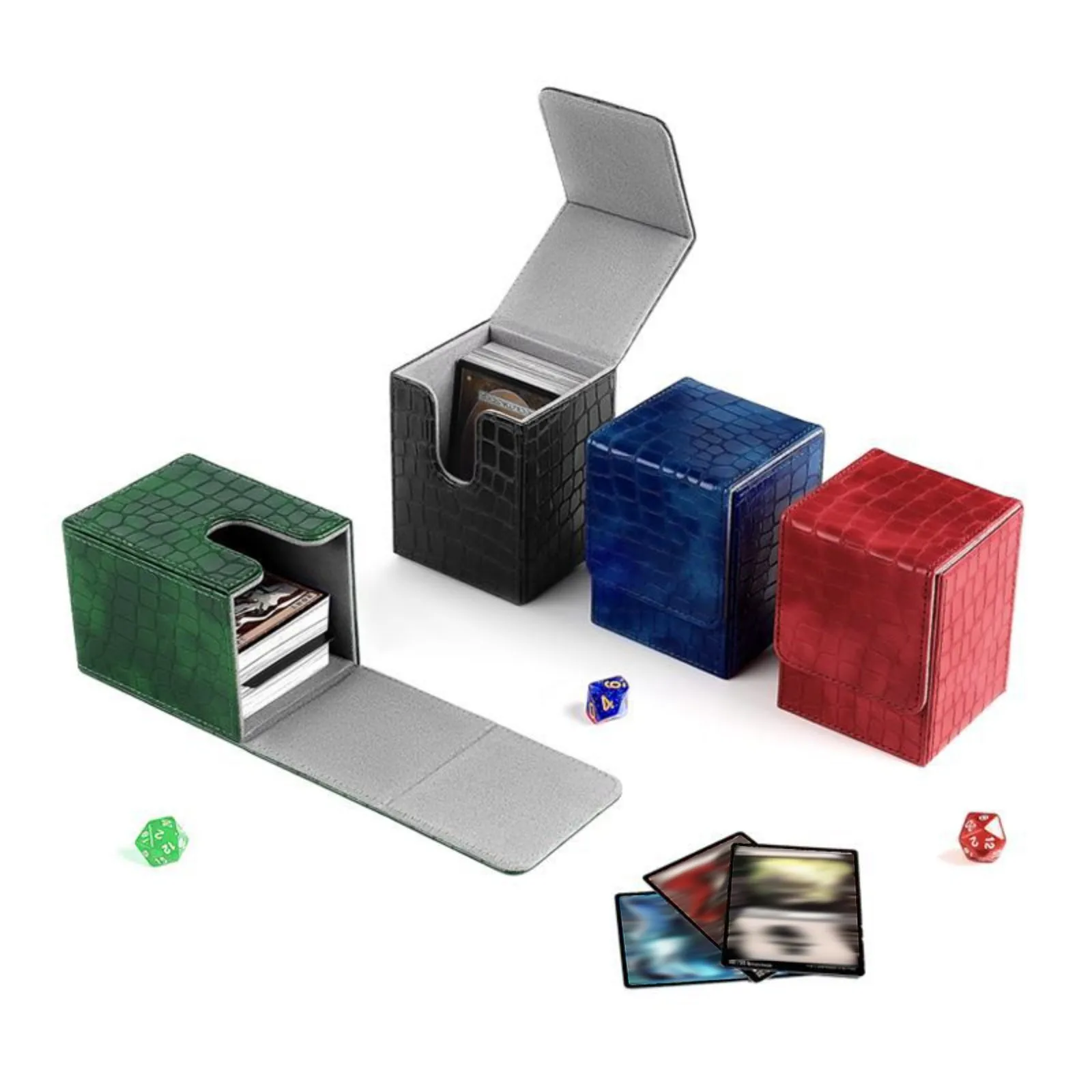 New PU Game Trading Card Holder Collectible Game Portable Storage Card Deck Case Protectors Organizer Box