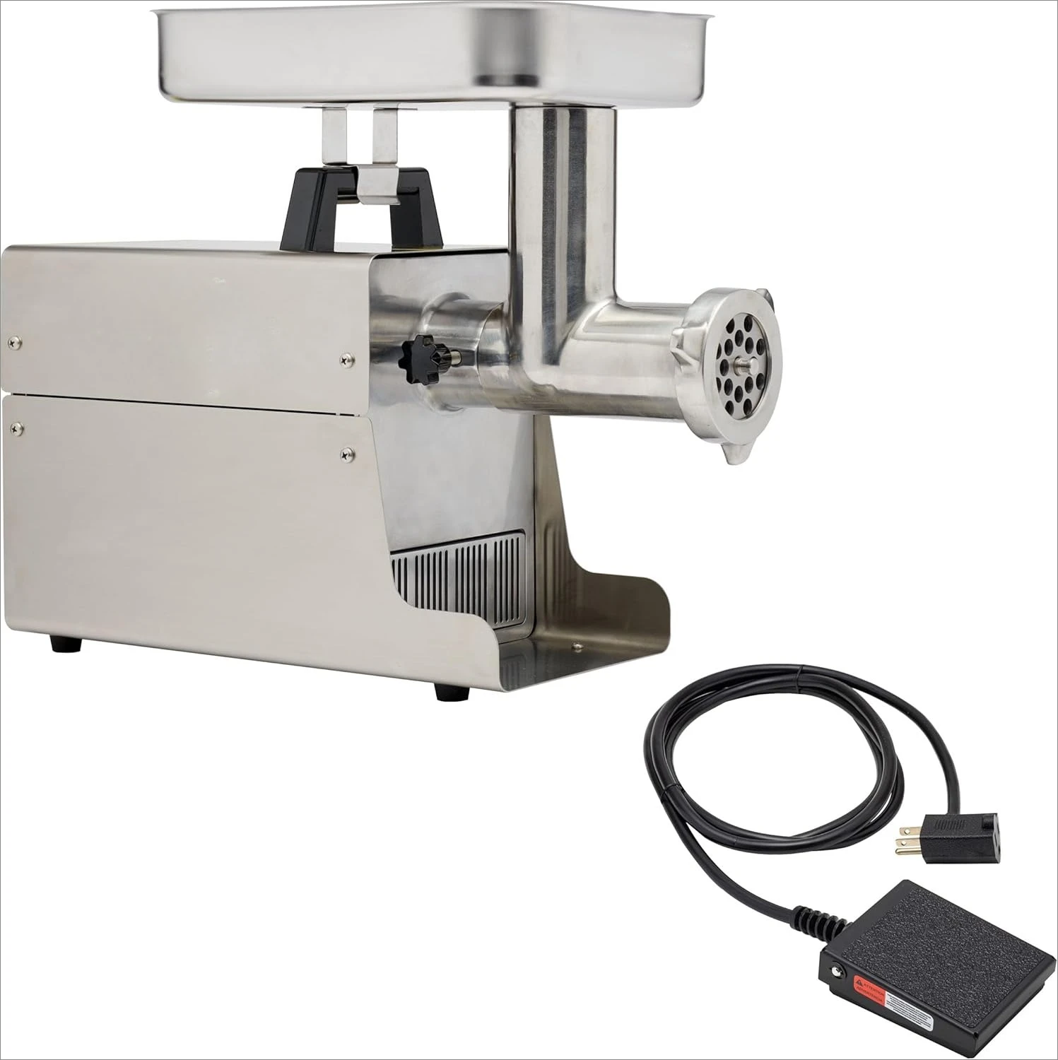 

12, комплект ножного переключателя мясорубки и мясорубки, электрическая мясорубка из нержавеющей стали мощностью 0,75 л.с., идеально подходит для частого использования