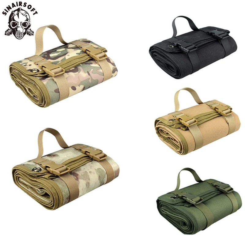 Non-slip Tactical Airsoft Shooting Mat Hunting Mat Roll-up Combat Gun Rifle Blanket Nylon Waterproof Camping Foldable Pad Cloth