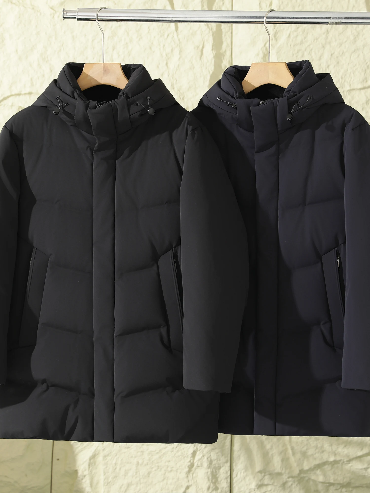 

Men's Commuter Du down Jaet 90 Du Feather Mid-Length Thiened Winter Outdoor Extreme Cold Warm Hooded Parka Coat