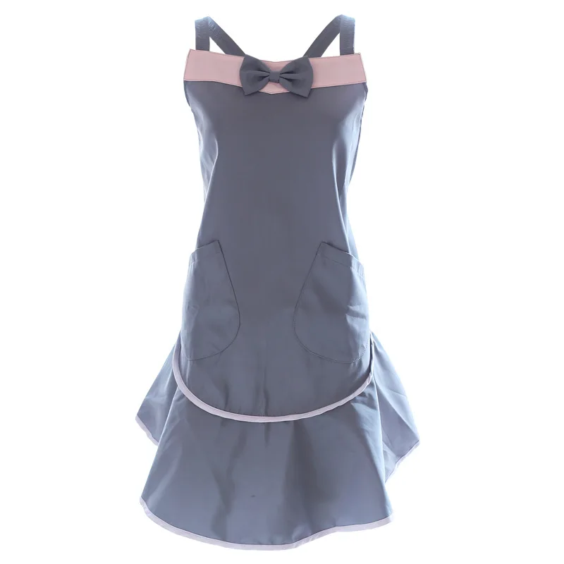 新しい和風スカート防水エプロンガーデニングフラワーショップ美容ネイルアート作業服リボンホームよだれかけH1