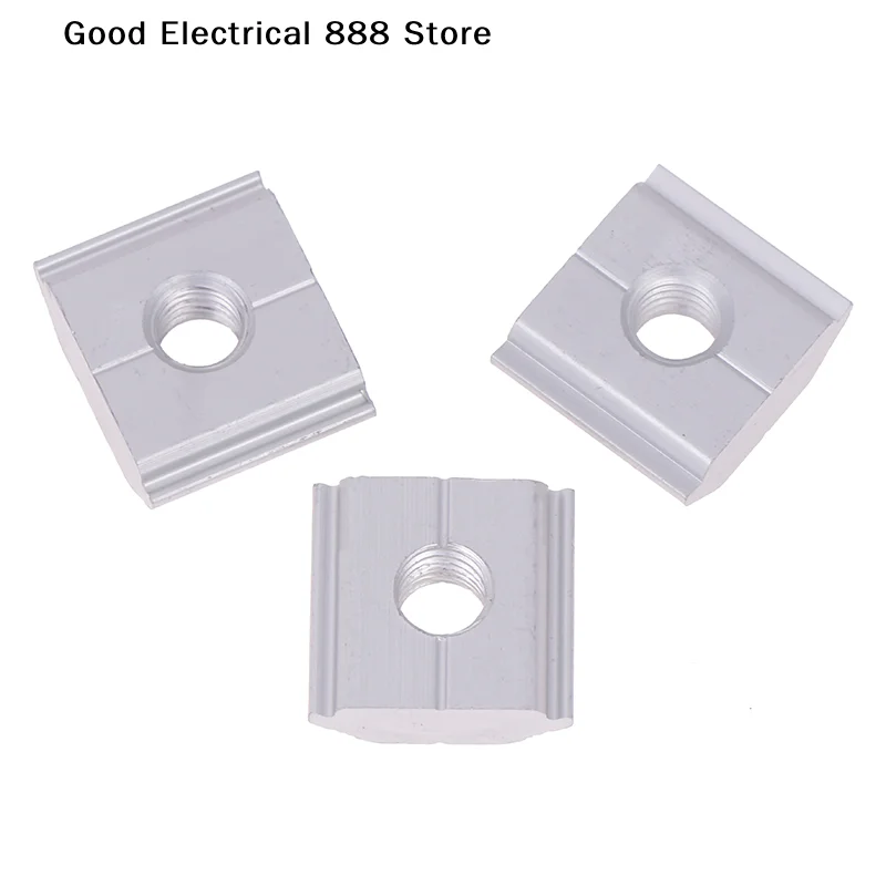 【G】5pcs 21.2mm 22.3mm 23.7mm Solar Panel Mounting Aluminum Alloy Bracket End Mid Clamp T-Blocks Square Nuts M8 T-Sliding Nut