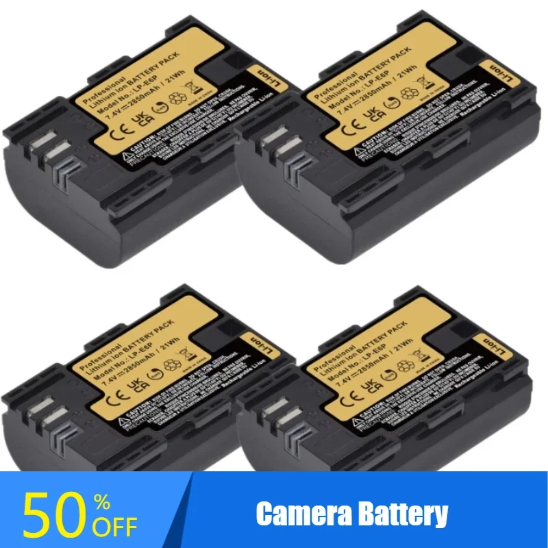 

2-4PCS 7.4V 2850mAh Digital Batteries LP-E6P Lp E6p Battery for CANON EOS R5 II Camera Battery