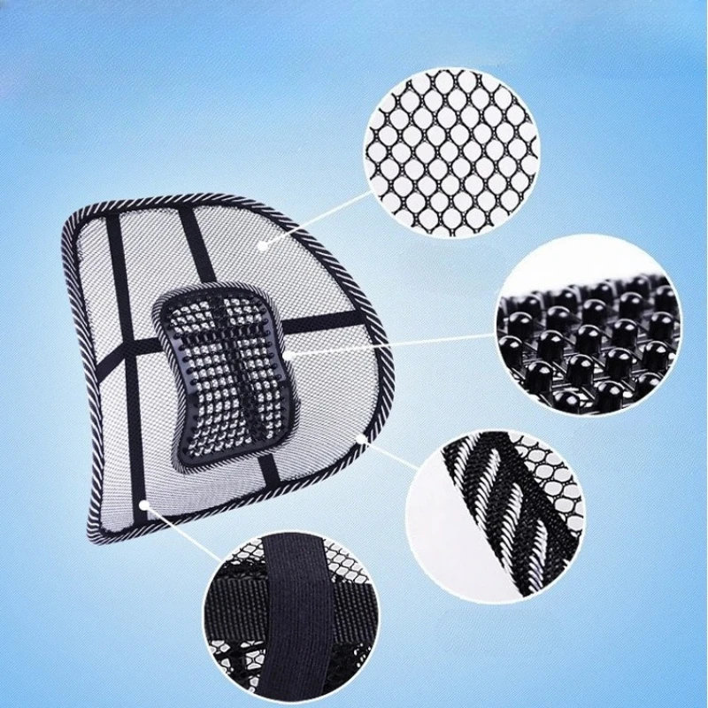 Car Seat Chair Back Cushion Mesh Lumbar Back Brace Car Seat Chair Cushion Massage Back Cushion Pad Support Home Office