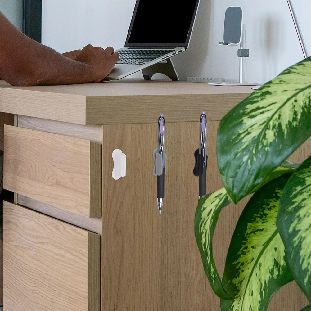 

3Pcs Adhesive Pencil Holder Silicone Pen Clip Upgraded Design for Desk Wall Classroom Office Adhesive Pencil Holder for Desk