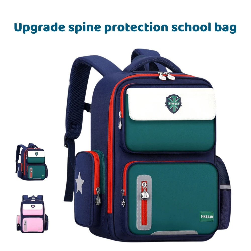 School Bag Backpacks For School Children Large Capacity Waterproof Multi Pockets Night Reflective Strip School Bags For Boy Girl