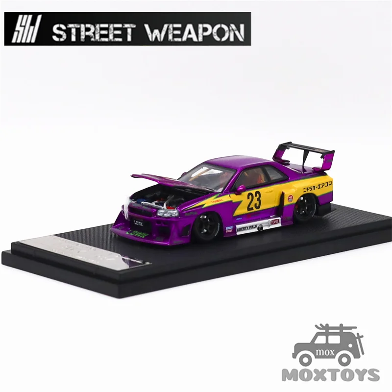 SW 1:64 electroplated purple LBWK ER34 Limited500 Diecast Model Car