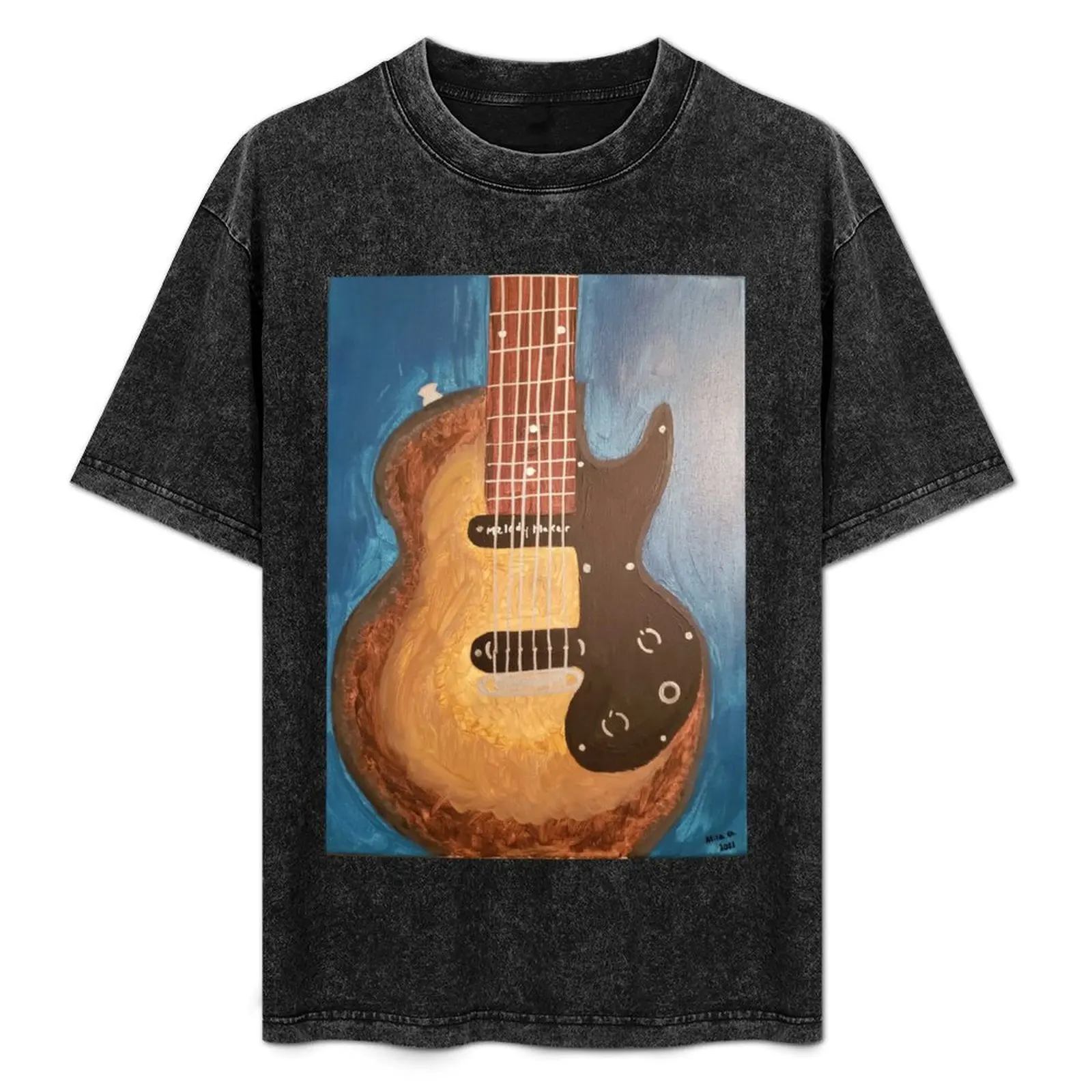 

Painted Guitar T-Shirt anime figures plus size tops summer top luxury clothes men
