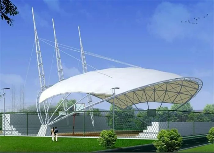 ETFE PTFE Coated Stadium Membrane Structural Steel Fabric Roof Truss Canopies America Europe standard