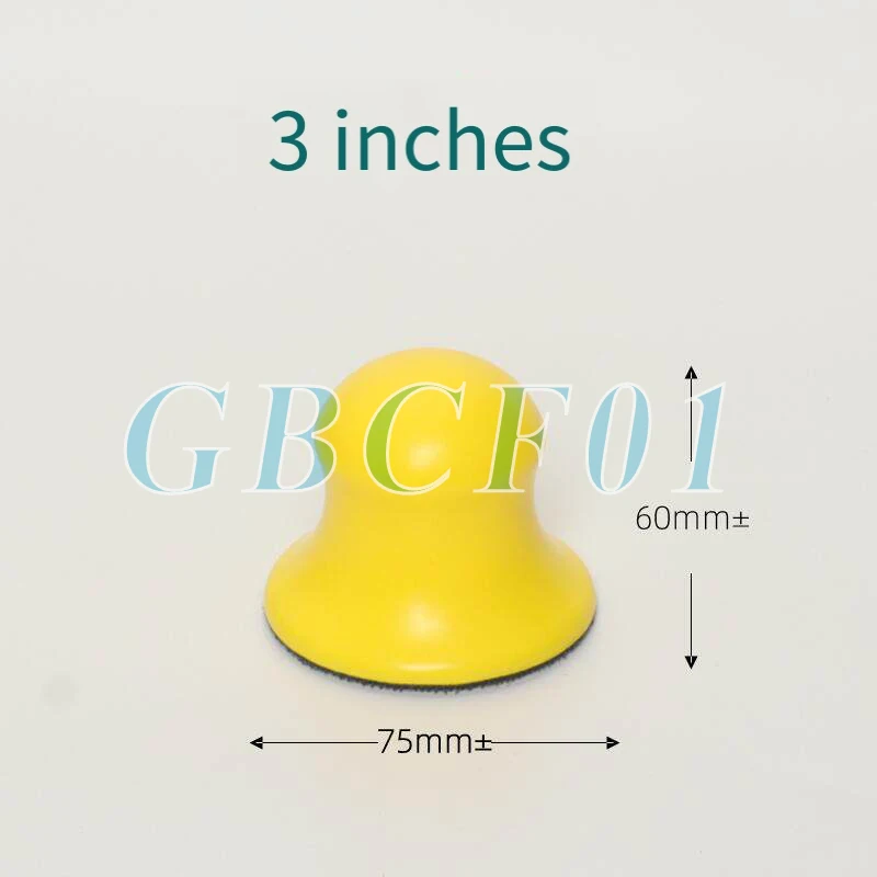 3-5Inch PU Foam Sanding Disc Holder for Polishing Wood And Metal Hand Grinding Block with Sand Paper Backing Polishing Pad