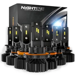 NIGHTEYE H7 H4 LED Lights for Car H11 H8 H9 9005 HB3 9006 HB4 H1 H13 9004 Bulbs Mini Size 50W 8000LM 6500K White Auto Headlight