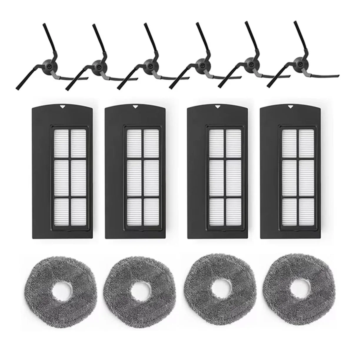 Replacement Parts for Eufy X9 Pro Vacuum Cleaner Accessories Kit, Side Brushes,Mop Cloth Pads,Vacuum Dust Bags#A66K