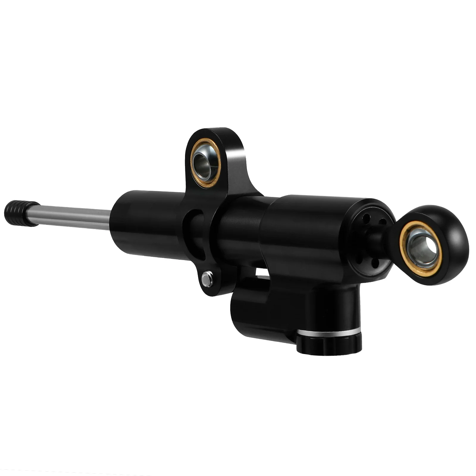 Amortisseur de stabilisateur de direction universel pour moto, en alliage d'aluminium, système d'amortissement sensible à la vitesse, installation facile, antirouille, léger
