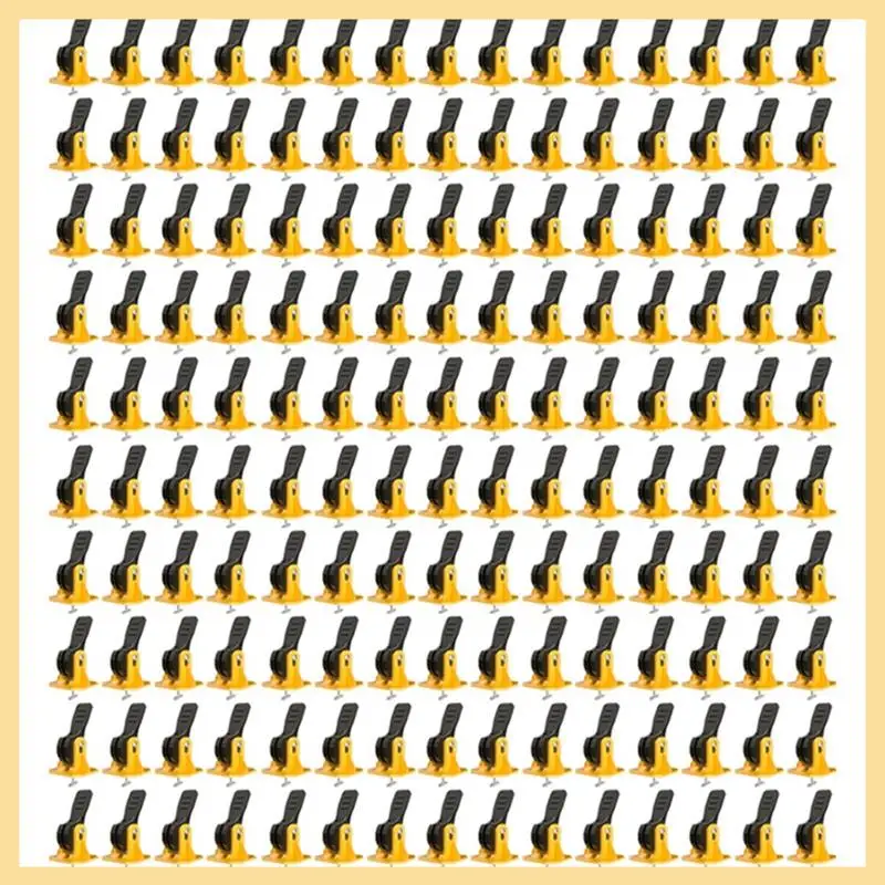 150Pcs Tile Leveling System Set, Reusable Tile Spacers Leveling System, Tile Tools Come, Tile Leveling Fit 8-12Mm Tiles Yellow