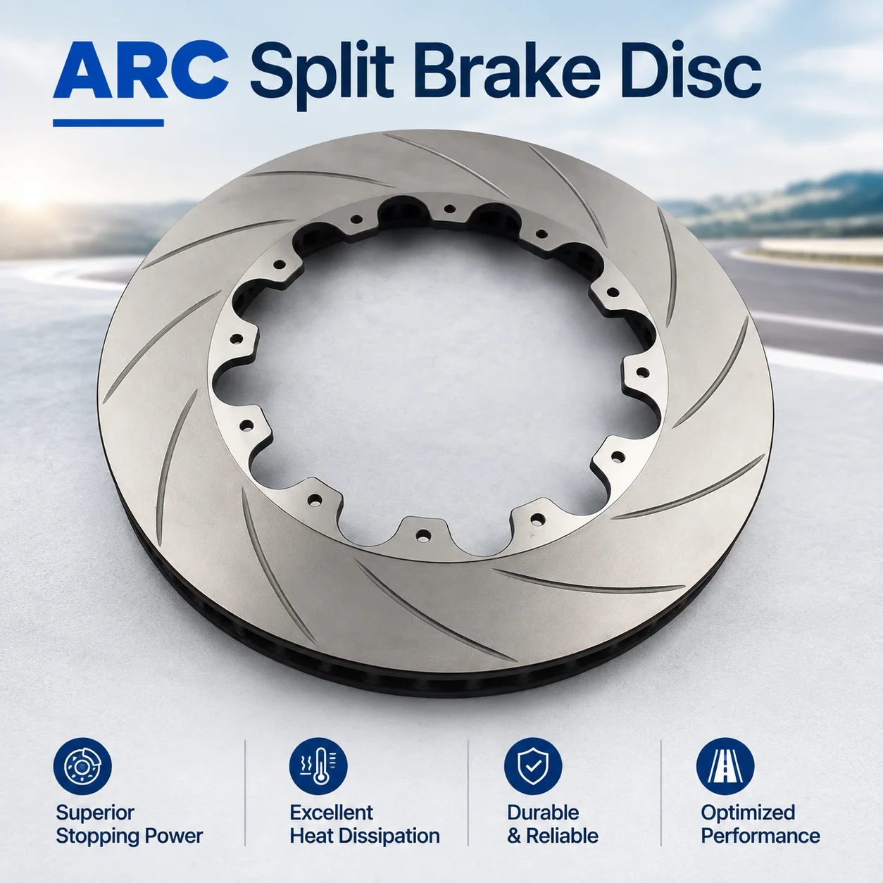 Auto part Car Split Brake Disc Outer Ring for Car Modification,Sizes 285/300/330/345/355/362mm Available, Precision Machined