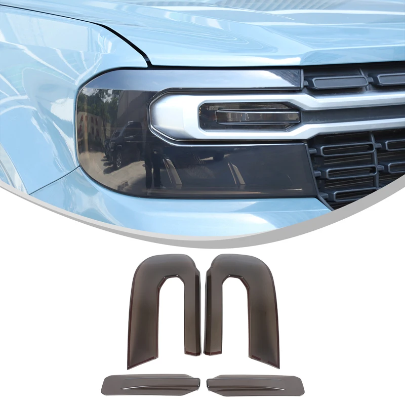 

For Ford Maverick 2022-2024 Car Headlight Shell ABS Car HeadLight Cover Trim Tail Lamp Guards Sticker Accessories