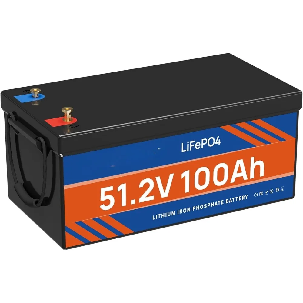 

48V 100Ah LiFePO4 Lithium Battery, 48V Lithium Battery for Golf Cart, 500A Peak Current, Grade A Cells, 10000+ Cycle, PerfectCus