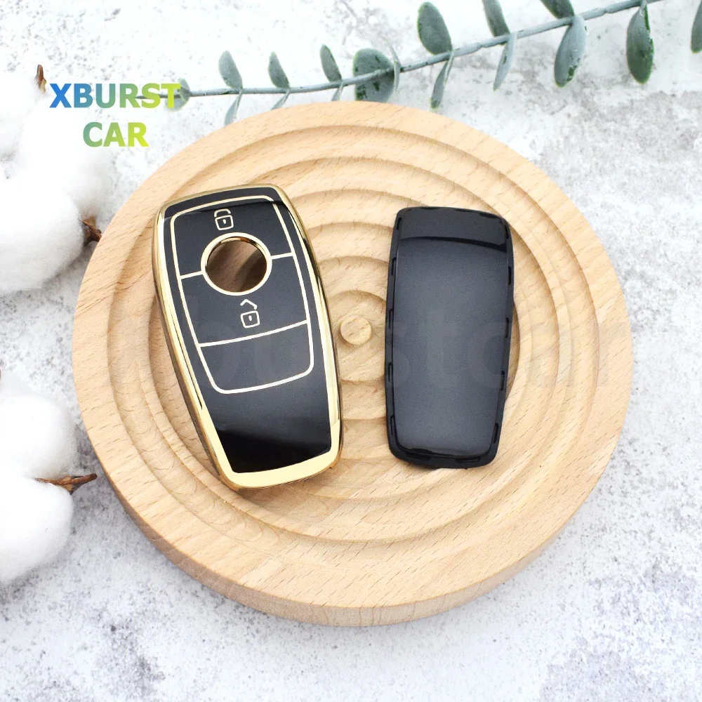 2 Buttons TPU Shell Fob for Mercedes Benz A C E S G Class GLC CLE CLA W177 W205 W222 X167 AMG W213 Car Remote Key Fob Case Cover