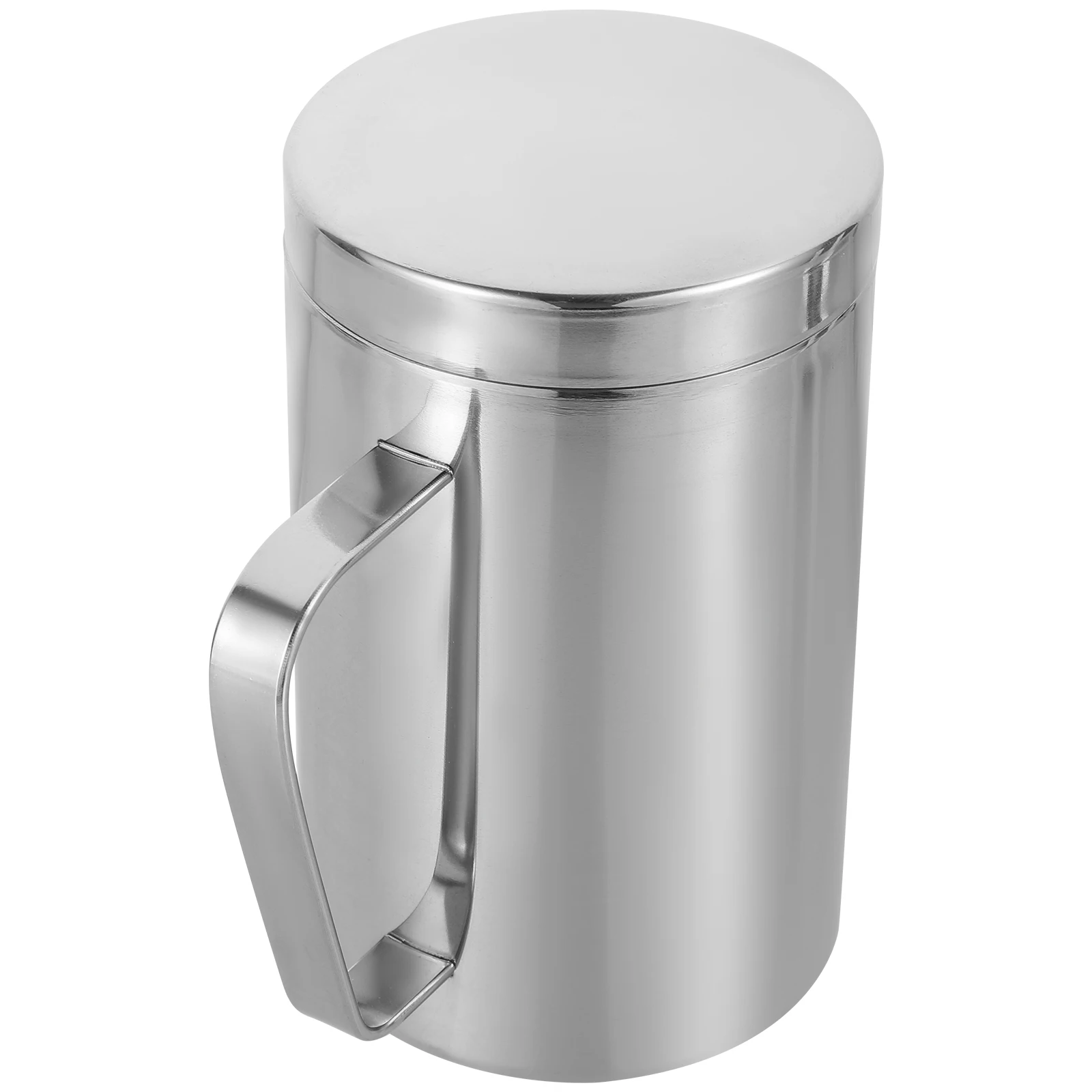 

Stainless Steel Mug Coffee Cups Household Flat Bottom Camping Office Water Silver Child Tea Kitchen Bar Utensils Set