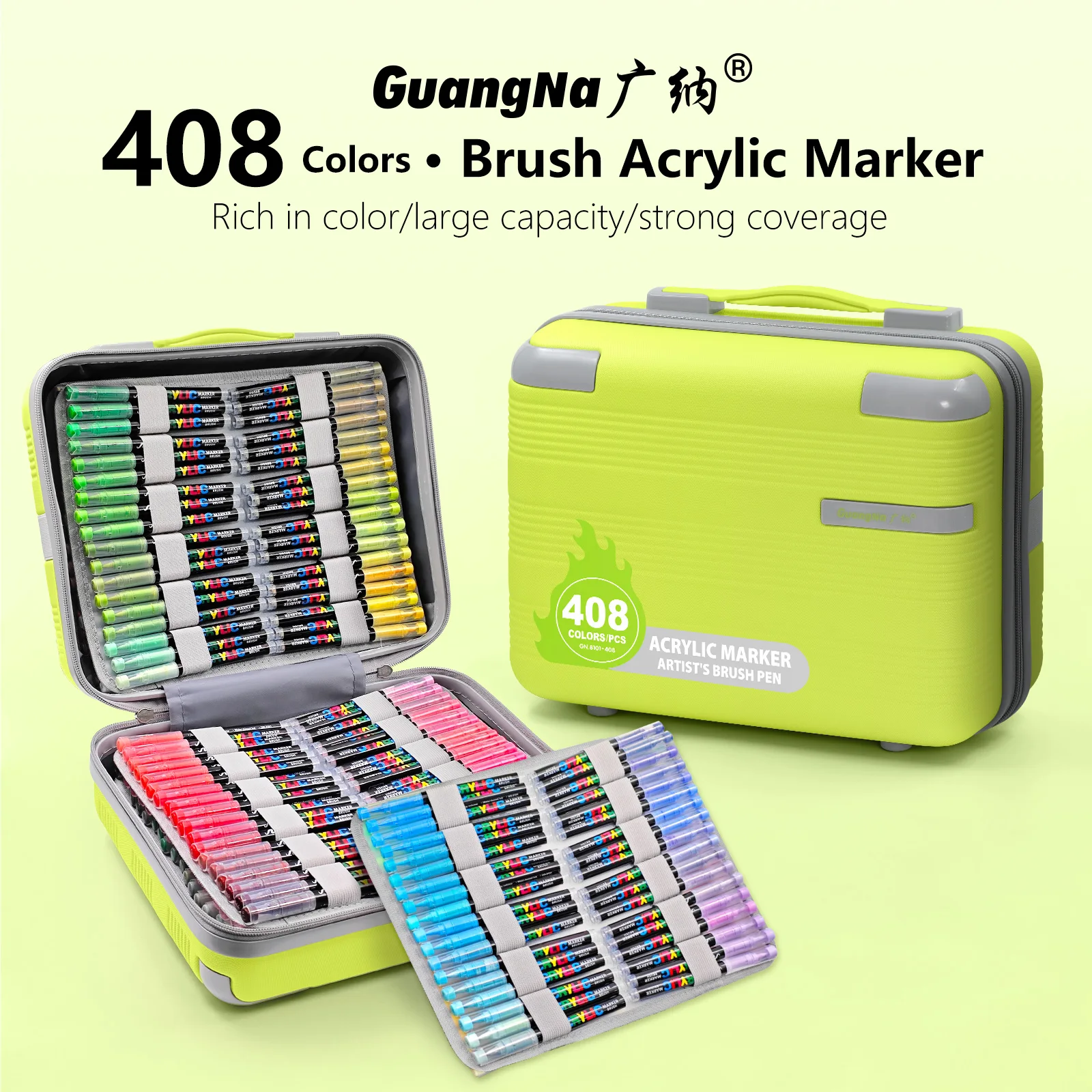 GN 360/408 컬러 다이렉트 리퀴드 아크릴 페인트 펜 브러쉬 마커 펜, 돌 그림 그리기, 석재, 세라믹 DIY 미술 용품, 문구류