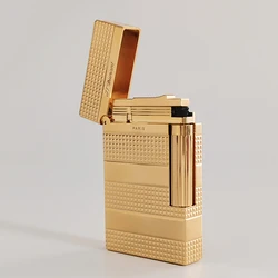Novelty Lighters JTD Dunant Ligne 2 Engraved Butane Gas Refillable Soft Flame Bright Sound Memorial Smoking Tools For Boyfriend
