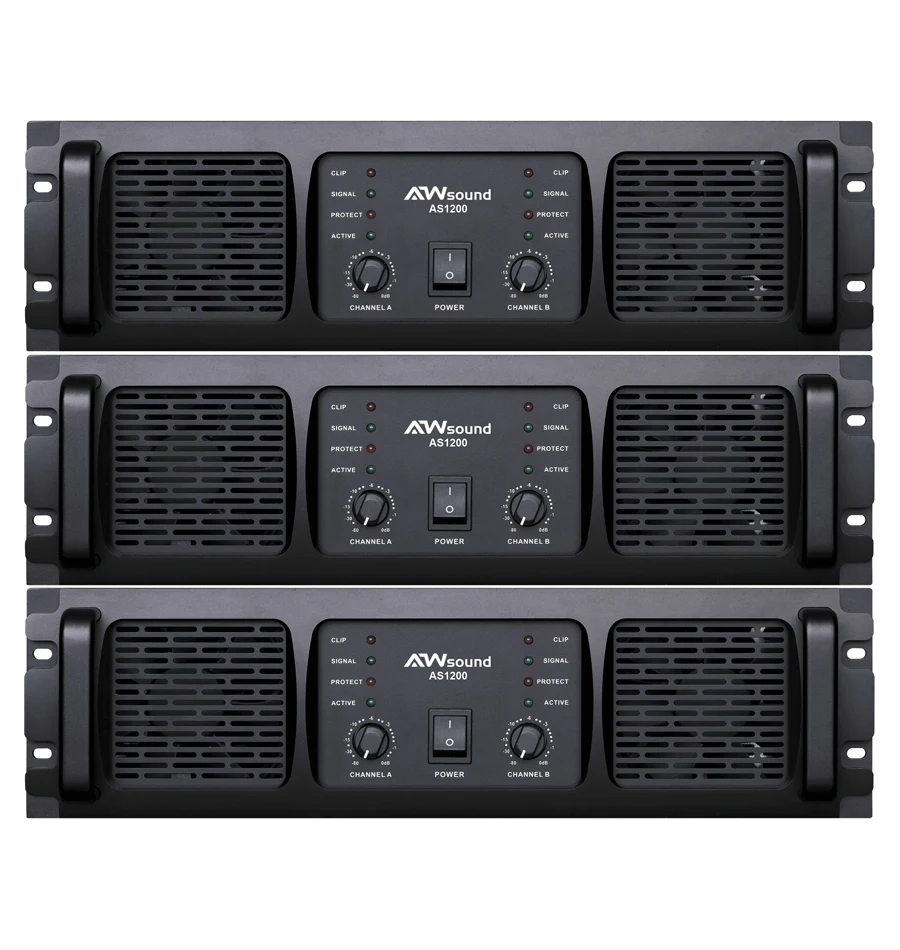 

2025 Big Powerful 4500W 4ohm Bridge AS1500 Trade Show Equipment Energy-Saving For Bar/KTV/Stage Power Amplifier