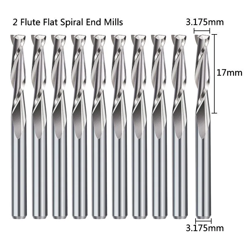3,175mm Schaft PCB Fräser Gravur Bits Titan Beschichtetes Hartmetall-schaftfräser für PCB Maschine Mais Ende Mühle CNC router Bits – Detail 10