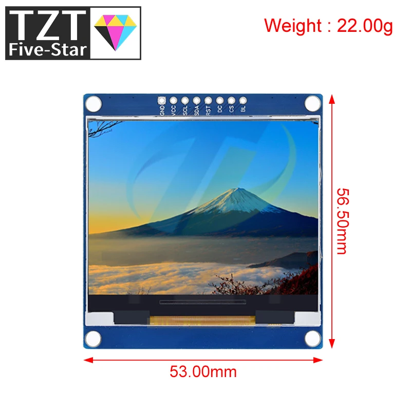 Imagem -02 - Módulo de Tela Lcd para Arduino Tft Colorido 2.31 Polegada Spi 262k Controlador Ili9342 320x240 Rgb 8pin