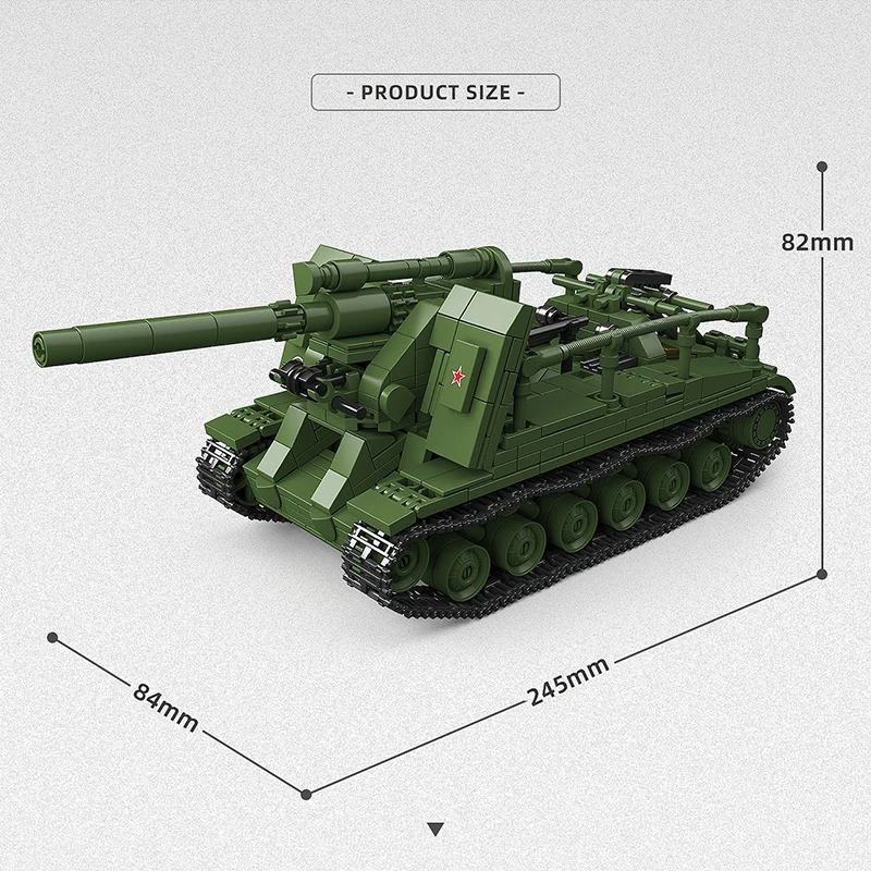 

Конструктор «Советский танк С-51» времен Второй мировой войны, коллекционная модель, развивающая игрушка, подарок для мальчиков
