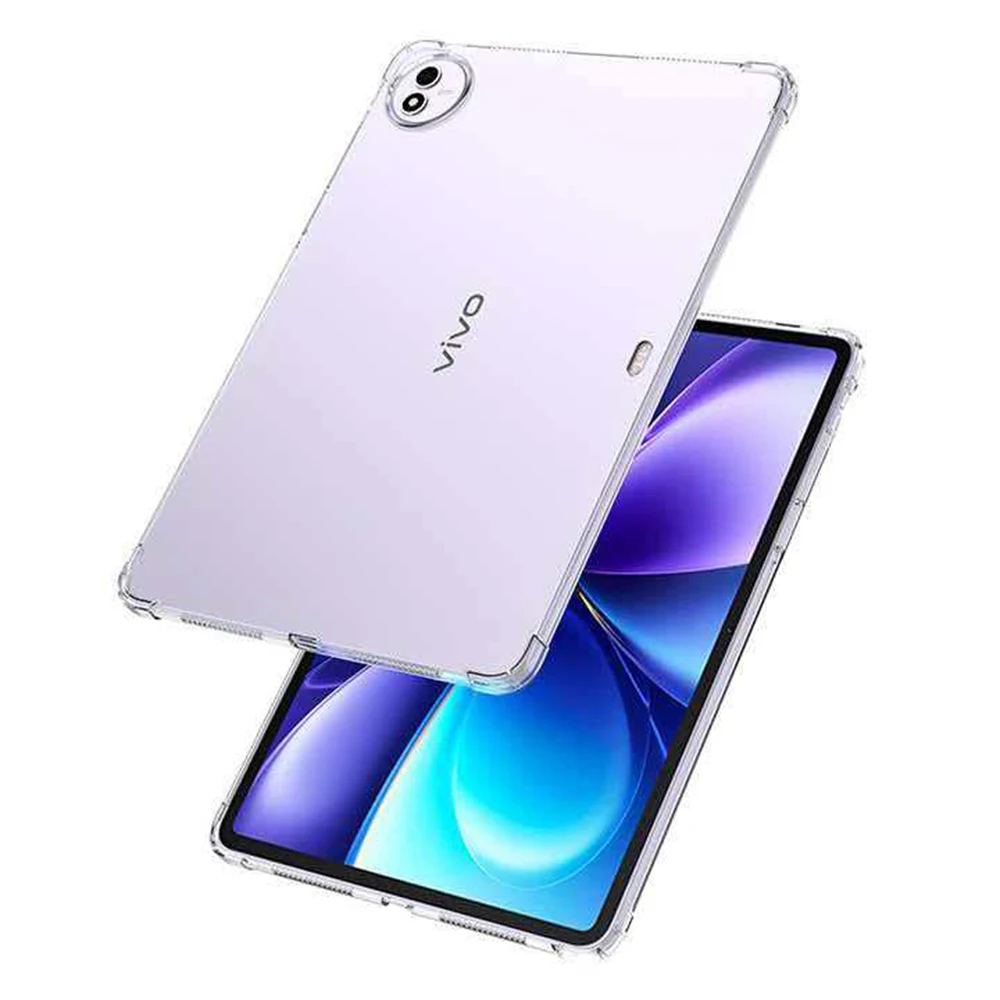 For vivo Pad6 Pro Case Four Corner Shockproof Clear Tablet TPU Cover - Transparent