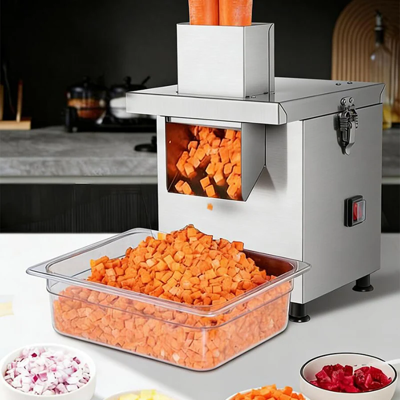 Commercial Electric Vegetable Cutter Multi‑Function Dicer Slicer for Fruit Vegetable Strip Cube Cutting Restaurant Kitchen