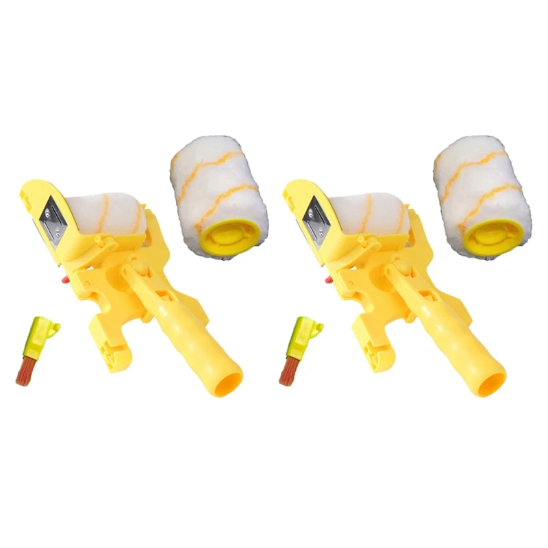 

2X Clean Cut Paint Edger Roller Brush Wall Ceiling Door Painting Roller Brush Painting Edging Tools