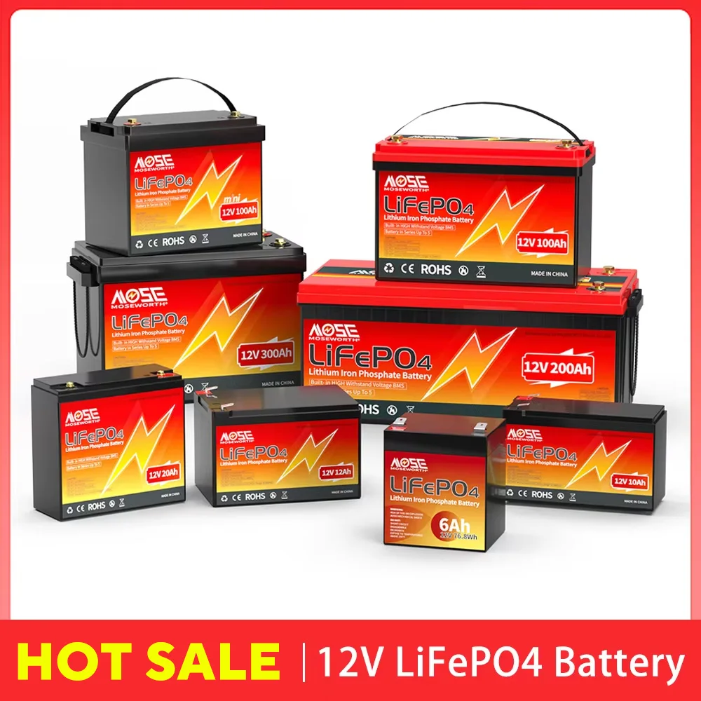 12V LiFePO4 Battery 100Ah 200Ah 300Ah 12.8V Rechargeable Battery Deep Cycle Lithium Iron Phosphate Bateria LiFePO4 Аккумуляторы