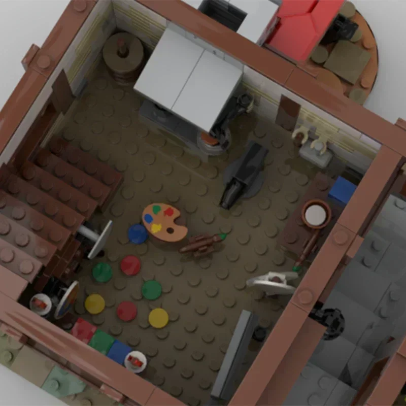 Medieval Model Moc Building Bricks Village Taverns Blacksmiths Technology Modular Blocks Gifts Christmas Toys DIY Sets Assembly