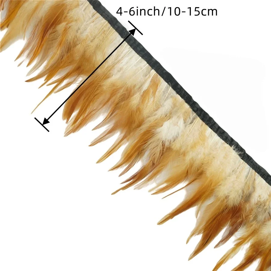 1M 10-15cm Christmas Pheasant Feathers Trim Handmade DIY Party Plume Crafts Feathers Ribbon Wedding Sewing Clothes Decoration