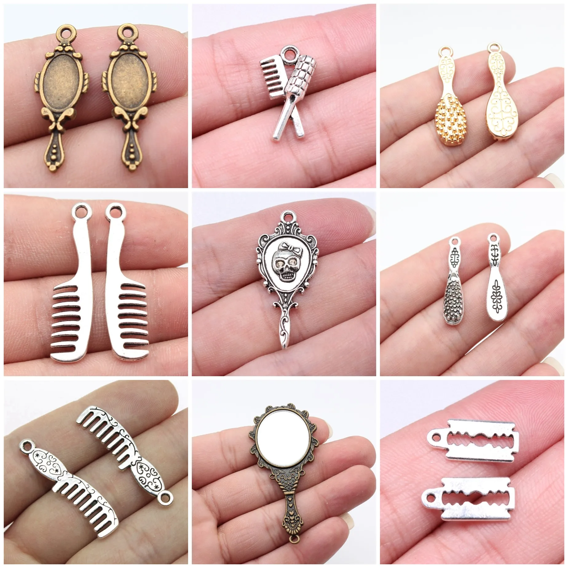 Personal Makeup Grooming Tool Charms Pendant Bulk Supply Charms Pendants For DIY Bracelet Necklace Jewelry Making Supplies