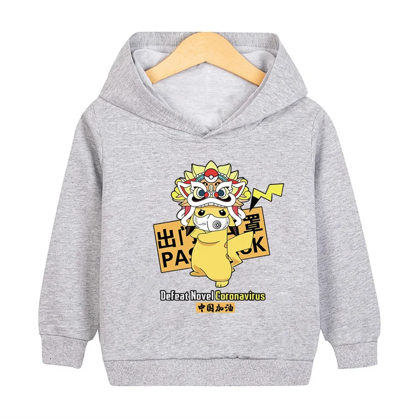 New Cartoon Chinese Style Autumn Casual Hoodies Clothes Fashion Children Sweatshirt Pullover Boys Girls Top Child 3-12Y